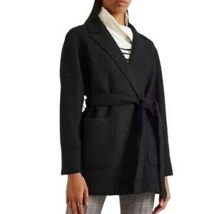 J Crew Sabina Boiled Wool Belted Wrap Coat
